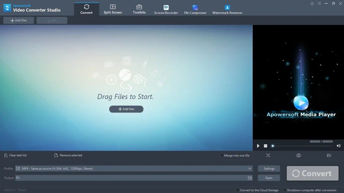 Конвертер видео Apowersoft Video Converter Studio 4.8.8.0 — изображение 1