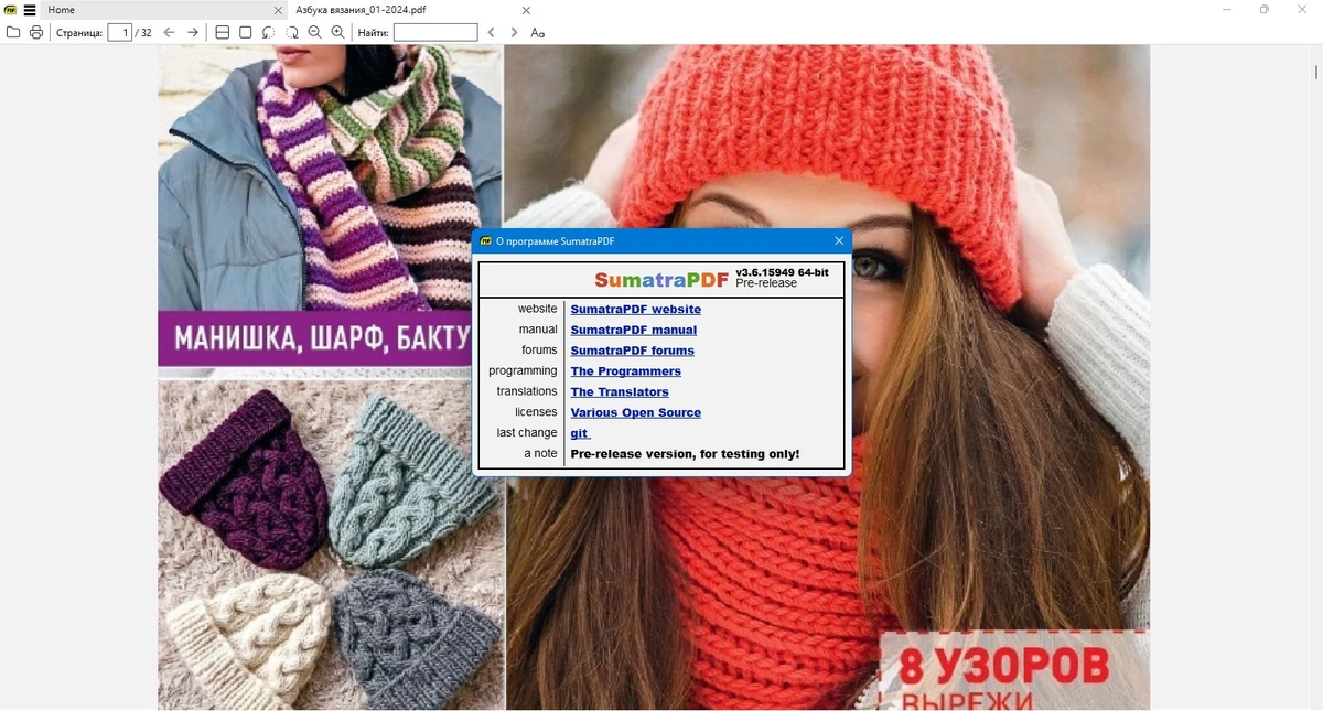 Легкий просмотрщик PDF - Sumatra PDF 3.6.15949 Prerelease + Portable — изображение 1