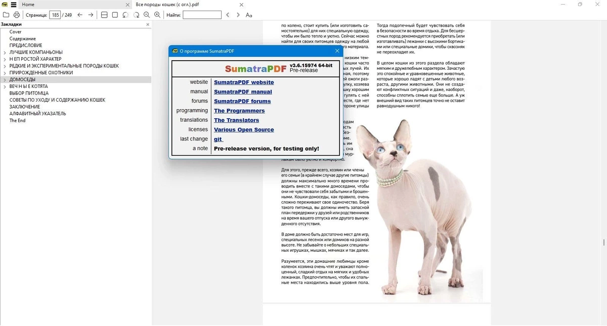 Легкий просмотрщик PDF - Sumatra PDF 3.6.15974 Prerelease + Portable — изображение 1