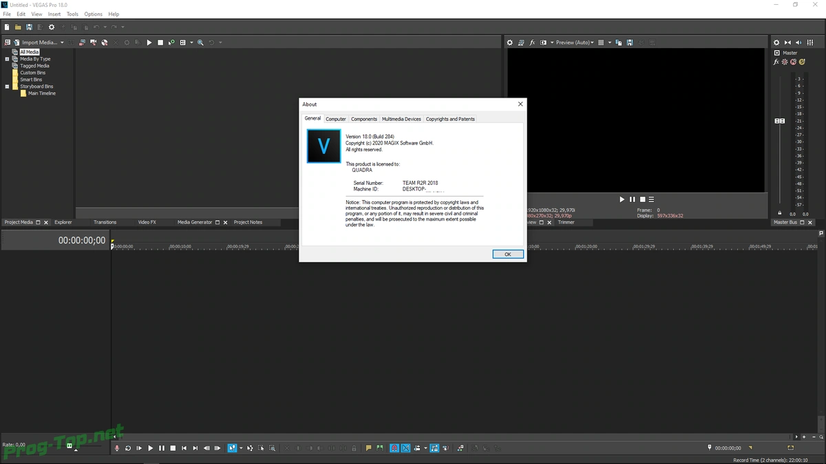 MAGIX Vegas монтаж видео и аудио потоков Pro 18.0.0.284 (x64) — изображение 1