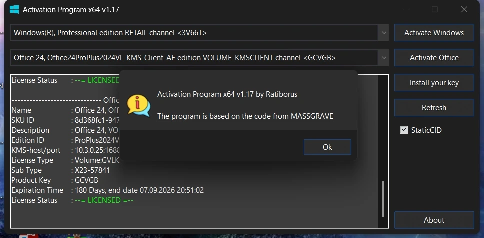 Активация Windows Activation Program 1.17 by Ratiborus — изображение 1