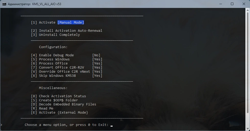 Активатор для Windows KMS_VL_ALL v53 + AIO Portable — изображение 1