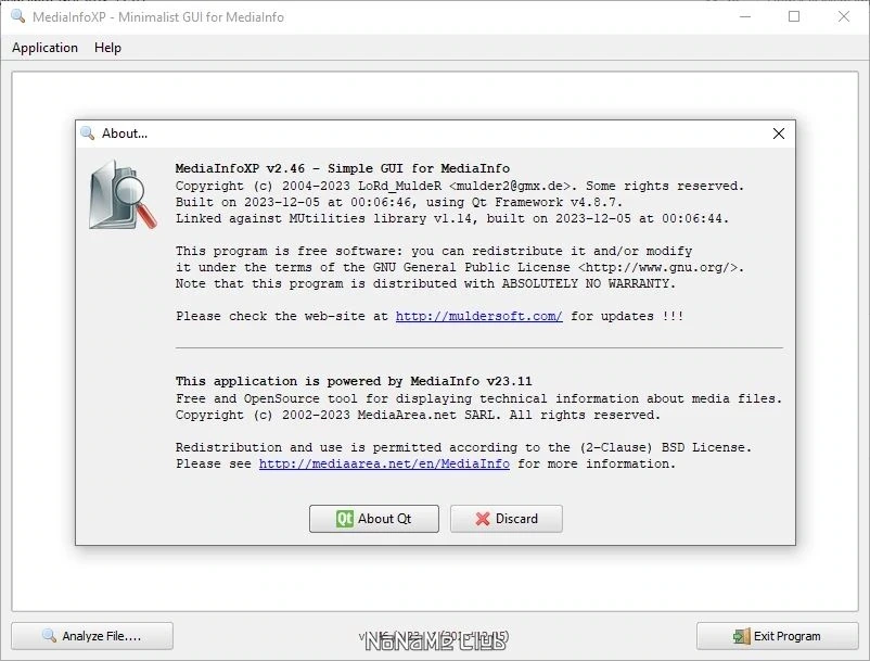 MediaInfoXP 2.46 Portable — изображение 1