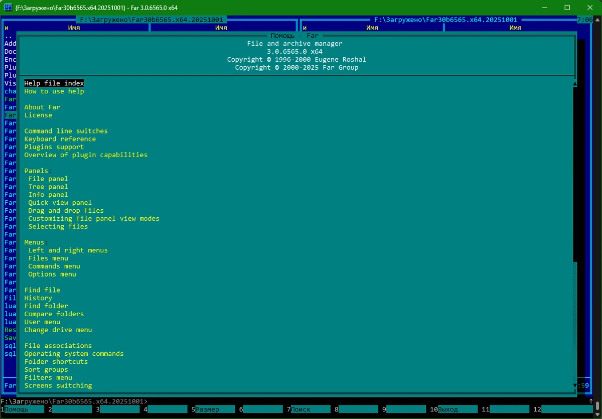 Многофункциональный менеджер файлов Far Manager 3.0.6565 + Portable — изображение 1