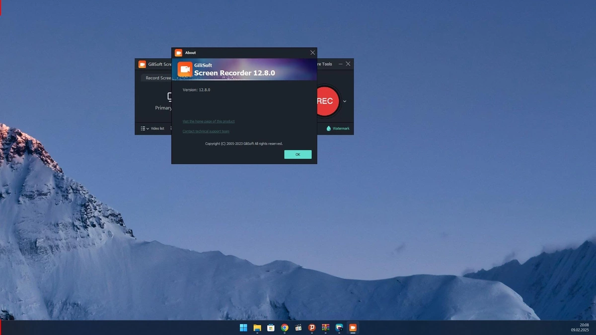 Видеозапись с экрана GiliSoft Screen Recorder 12.8 — изображение 1