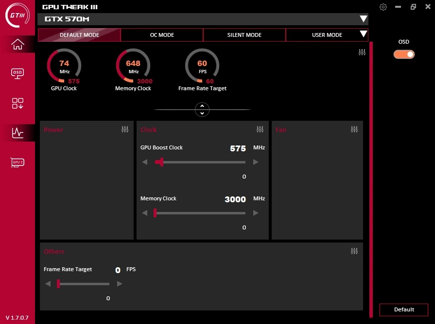 Мониторинг и разгон видеокарты ASUS GPU Tweak III 1.7.0.7 — изображение 1