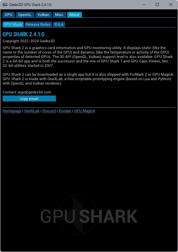 Мониторинг работы графики GPU Shark II 2.4.1.0+ Portable — изображение 1