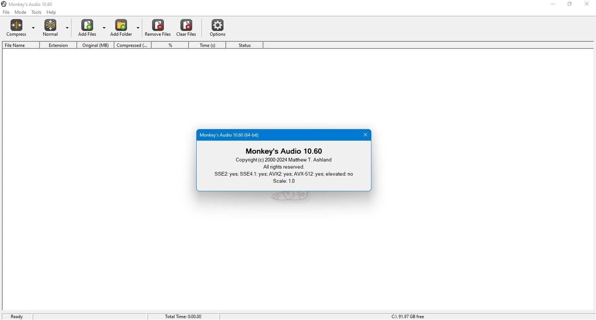 Monkey's Audio 10.60 — изображение 1