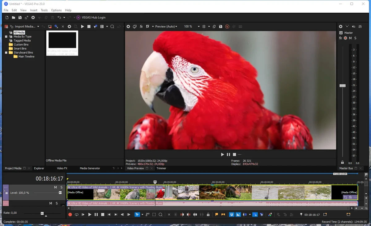 Монтаж аудио и видео потоков - MAGIX Vegas Pro 20.0 Build 370 RePack by KpoJIuK — изображение 1