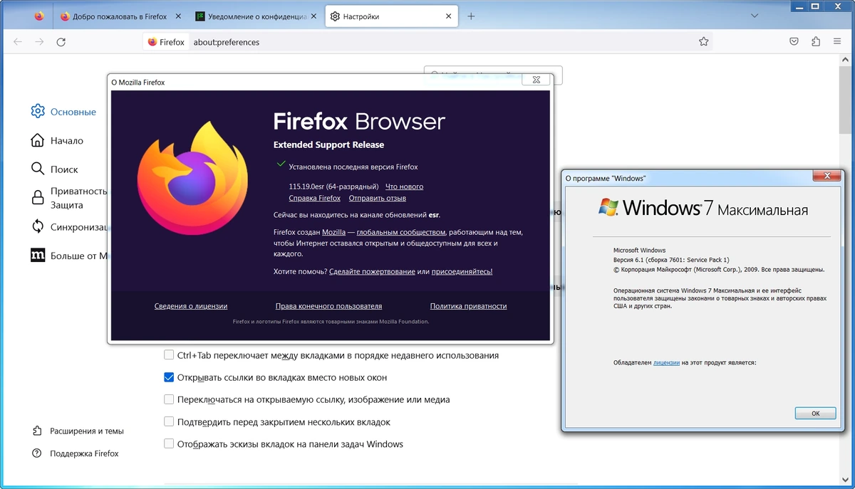 Браузер для старых ПК Firefox Browser ESR 115.19.0 — изображение 1