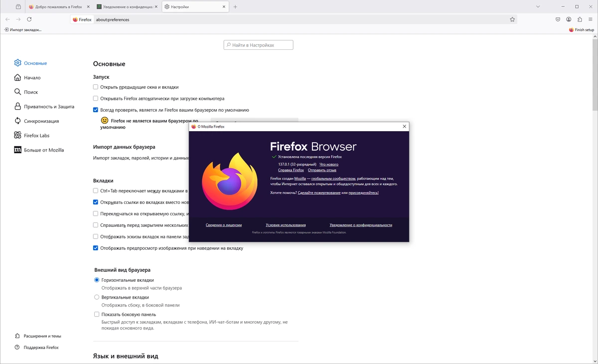 Интернет браузер Firefox Browser 137.0.1 — изображение 1