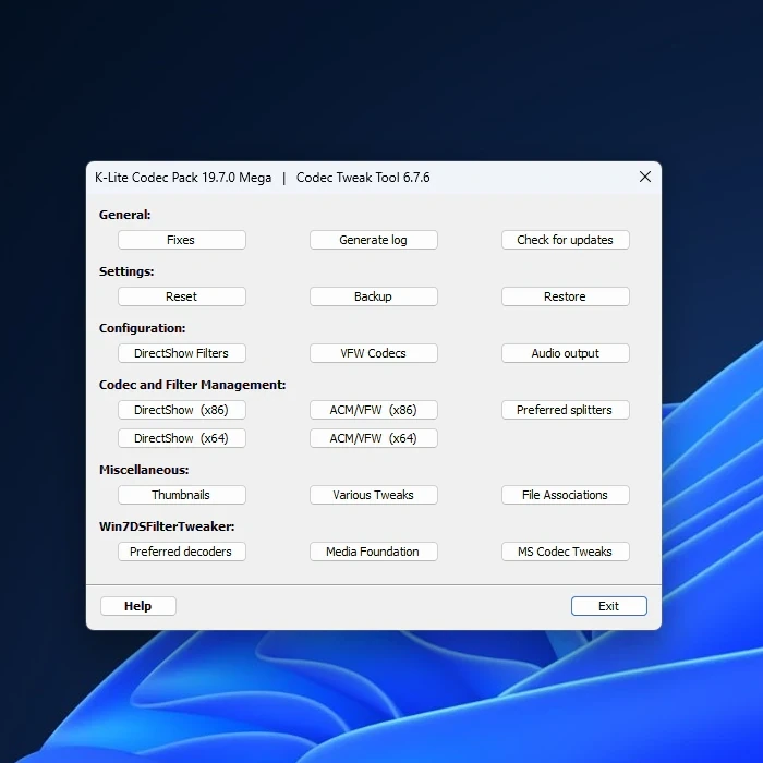 Мультимедиа кодеки K-Lite Codec Pack Update 19.7.0 — изображение 1
