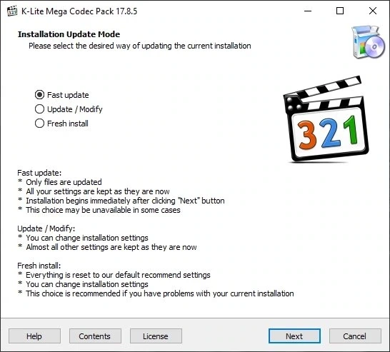 Мультимедиа кодеки - K-Lite Codec Pack 17.8.5 Mega/Full/Standard/Basic — изображение 1