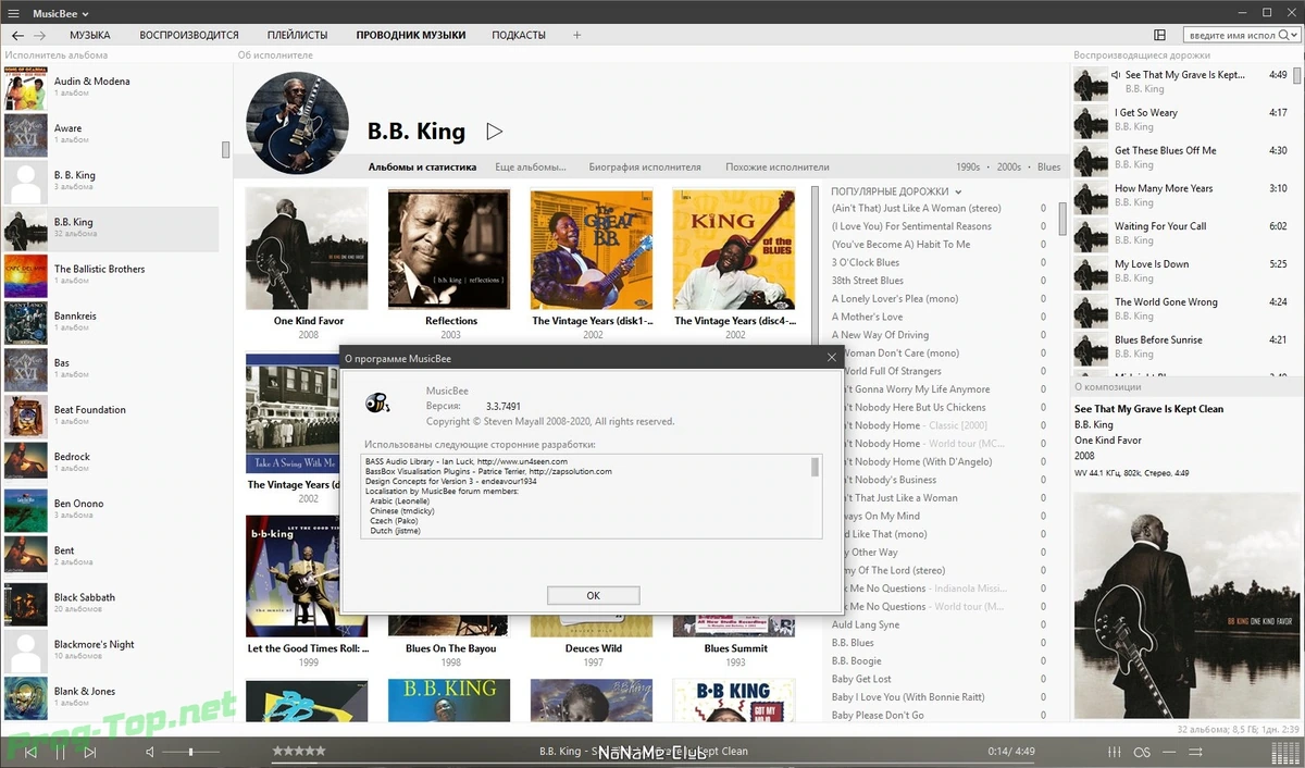 MusicBee управление музыкальной коллекцией 3.3.7491 + Portable — изображение 1