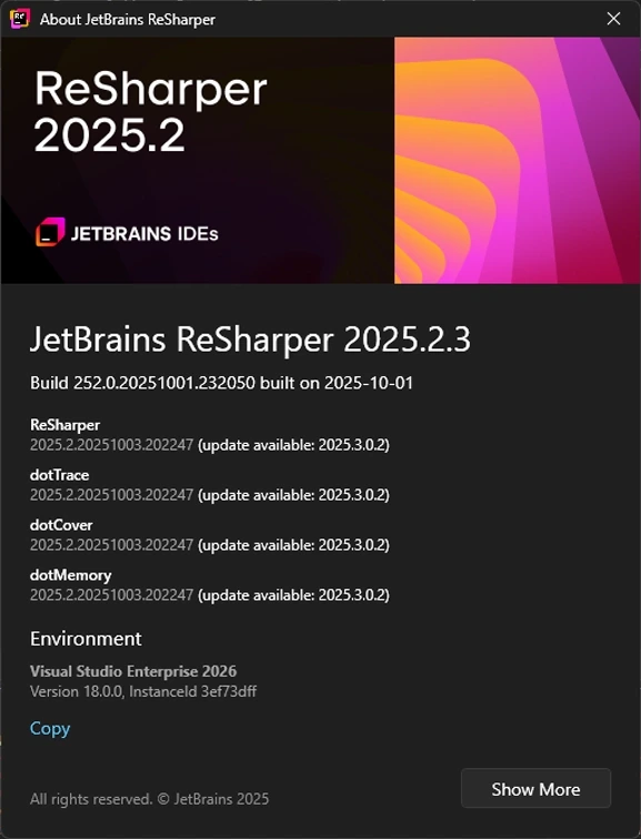 Набор инструментов для .NET JetBrains dotUltimate 2025.2.3 — изображение 1