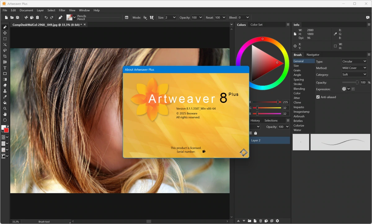 Набор инструментов для рисования Artweaver Plus 8.1.1.3587 — изображение 1
