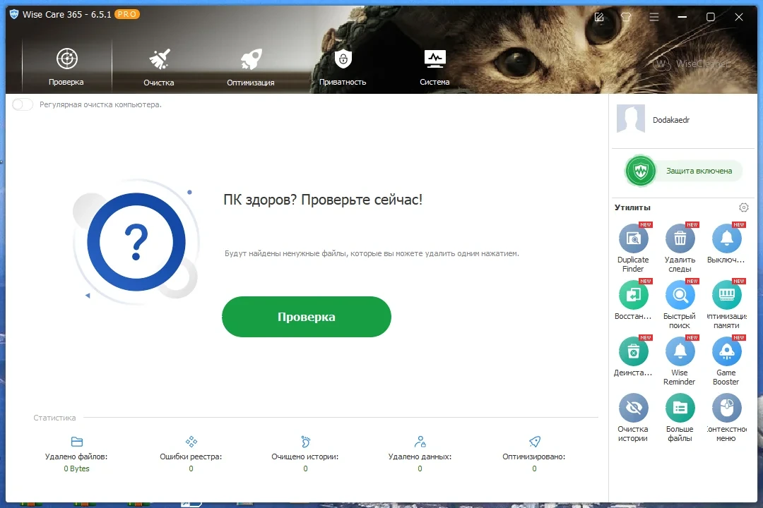 Настройка и чистка системы - Wise Care 365 Pro 6.5.1.623 RePack (& Portable) by Dodakaedr — изображение 1