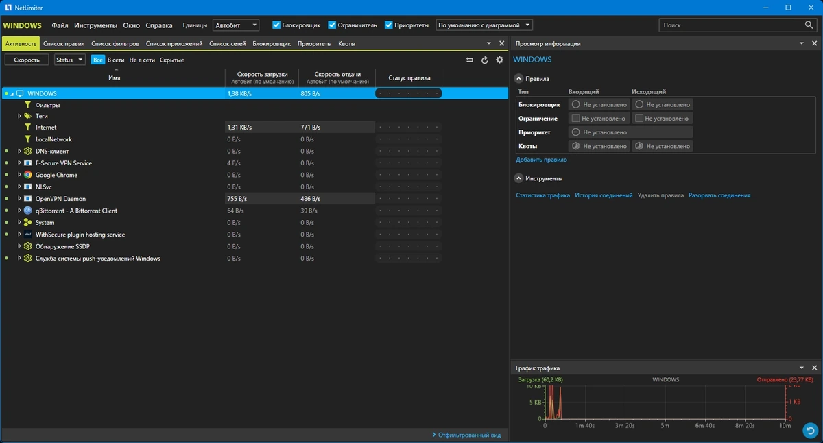 NetLimiter 5.3.16.0 RePack by elchupacabra — изображение 1