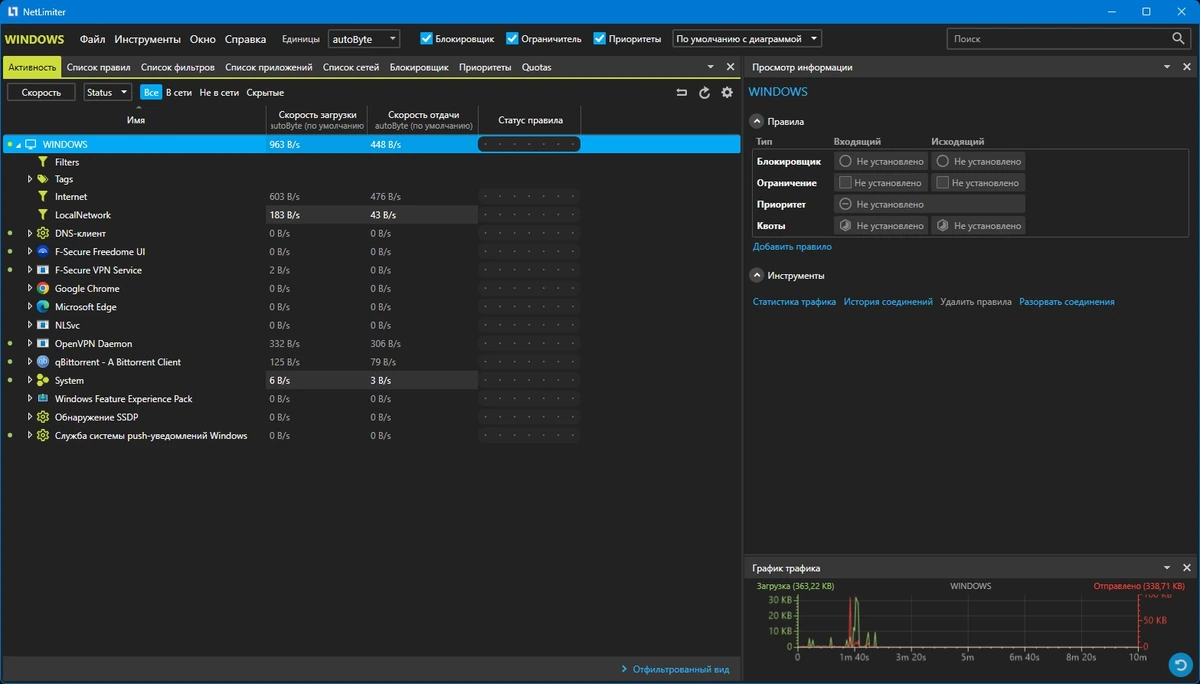 NetLimiter 5.3.8.0 RePack by elchupacabra — изображение 1
