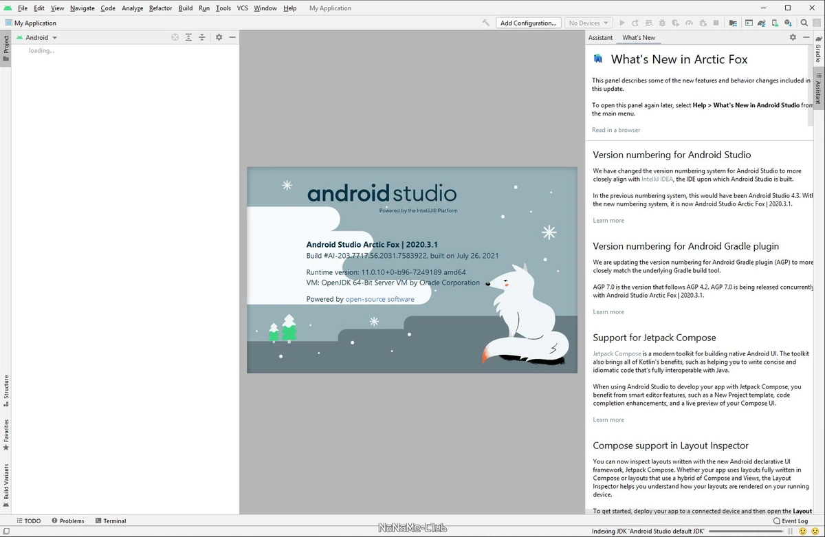 Android Studio Arctic Fox 2020.3.1 Build #AI-203.7717.56.2031.7583922 — изображение 1