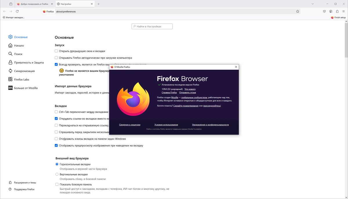 Интернет браузер Firefox Browser 139.0 — изображение 1