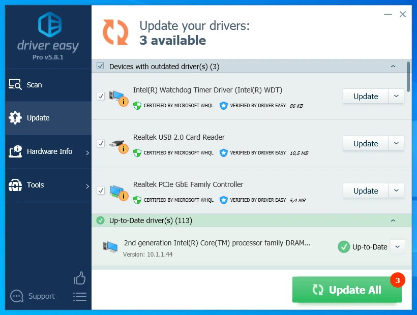 Обновление драйверов Driver Easy Pro 5.8.1.41398 Portable by FC Portables — изображение 1