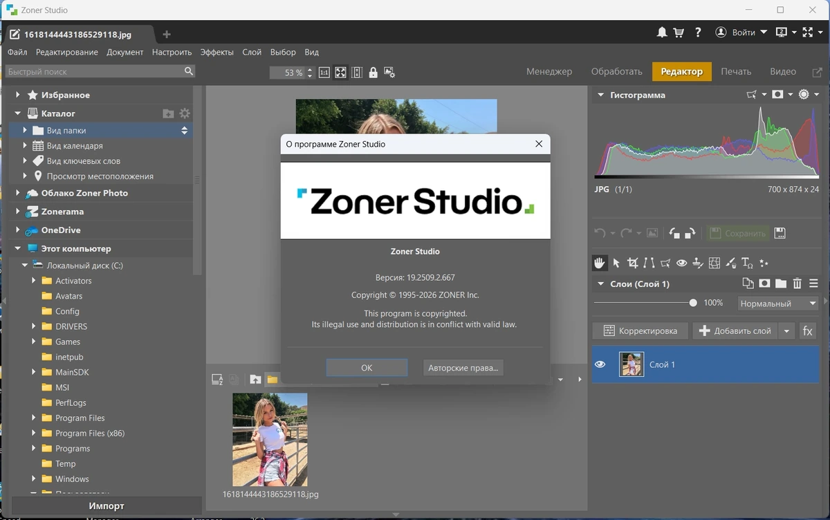 Обработка цифровых фото Zoner Photo Studio X 19.2509.2.667 by KpoJIuK — изображение 1