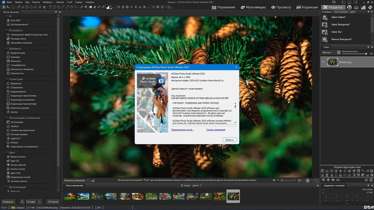 Обработка цифровых фотографий ACDSee Photo Studio Ultimate 2025 18.0.1.3997 Full / Lite RePack by KpoJIuK — изображение 1
