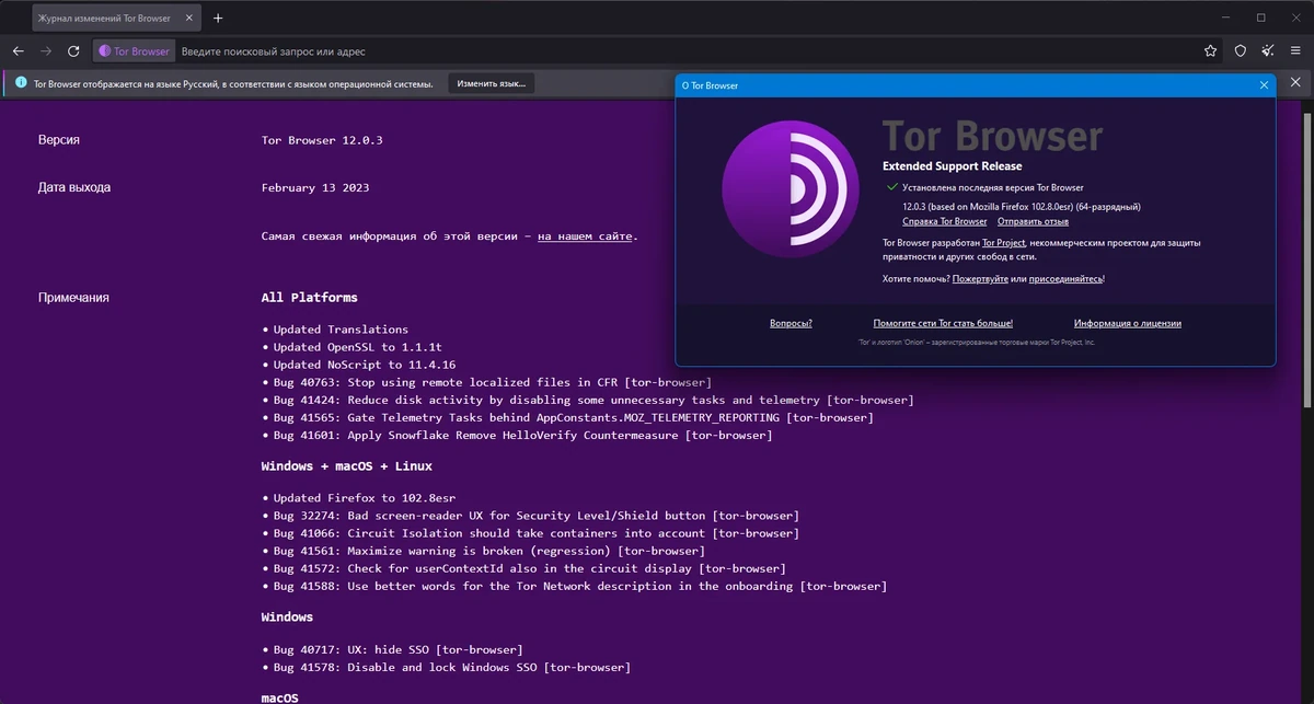 Анонимный интернет серфинг - Tor Browser Bundle 12.0.3 — изображение 1