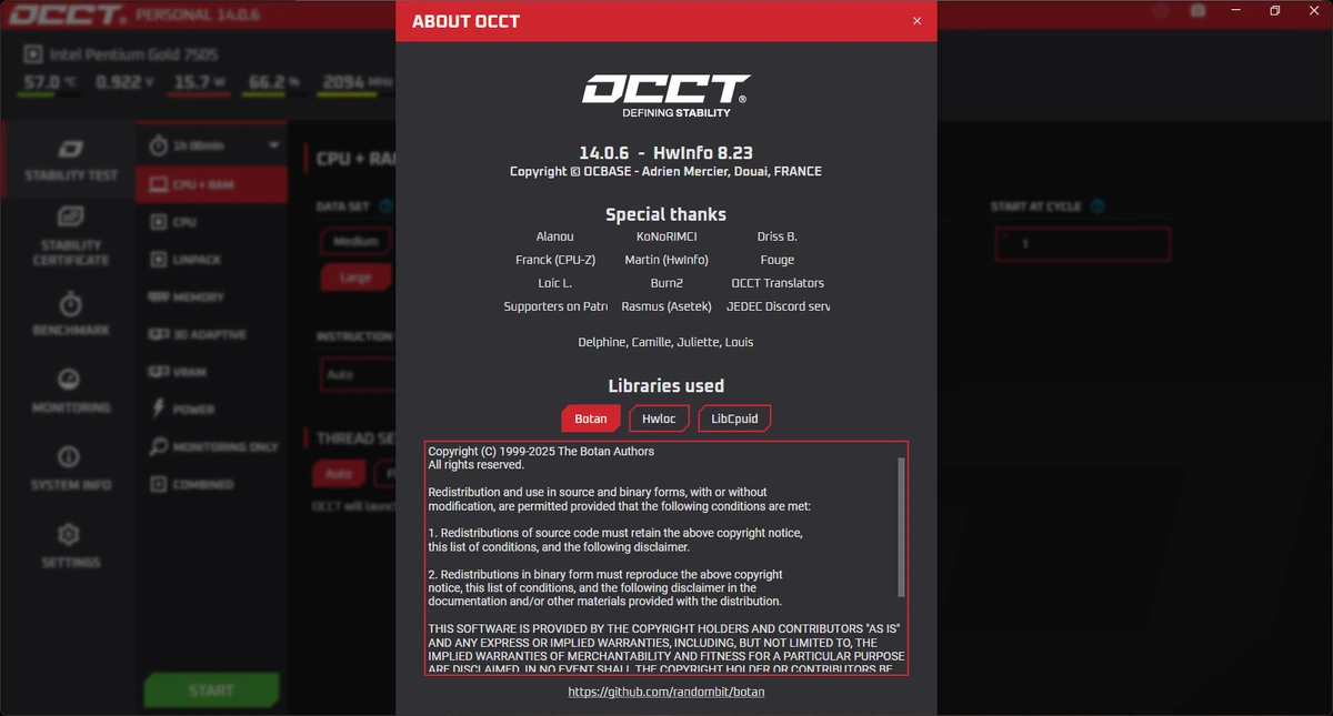 OCCT тестирование компьютера 14.0.6 Portable — изображение 1