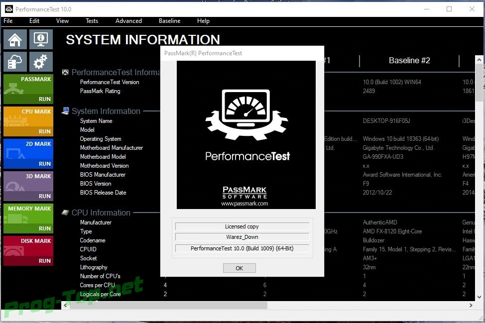 Оценка производительности ПК - PassMark PerformanceTest 10.0 Build 1009 RePack (& Portable) by elchupacabra — изображение 1