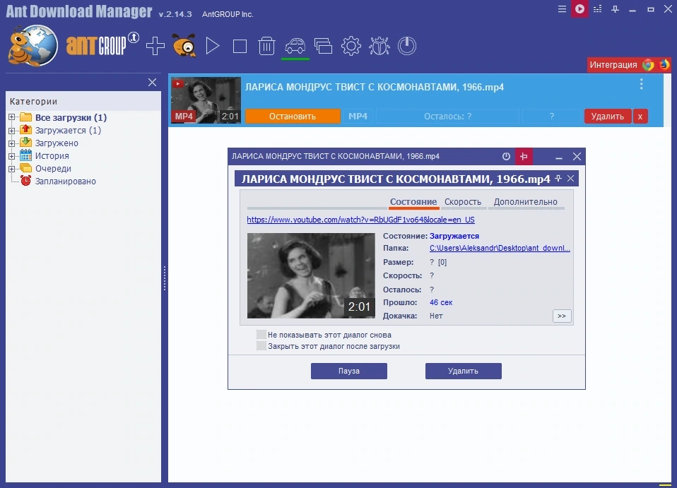 Загрузчик файлов Ant Download Manager Pro 2.14.3 Build 89203 by elchupacabra — изображение 1