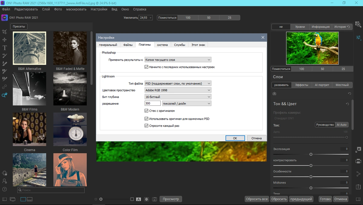 ON1 Photo RAW 2021.5 15.5.1.10747 — изображение 1