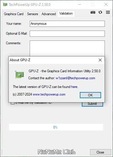 Определение параметров видеокарты - GPU-Z 2.58.0 + ASUS_ROG Portable [En] — изображение 1