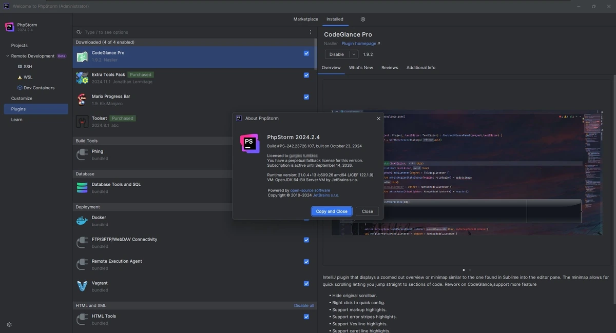 Отладчик кода JetBrains PhpStorm 2024.2.4 (x64-arm64) Repack by Sitego — изображение 1