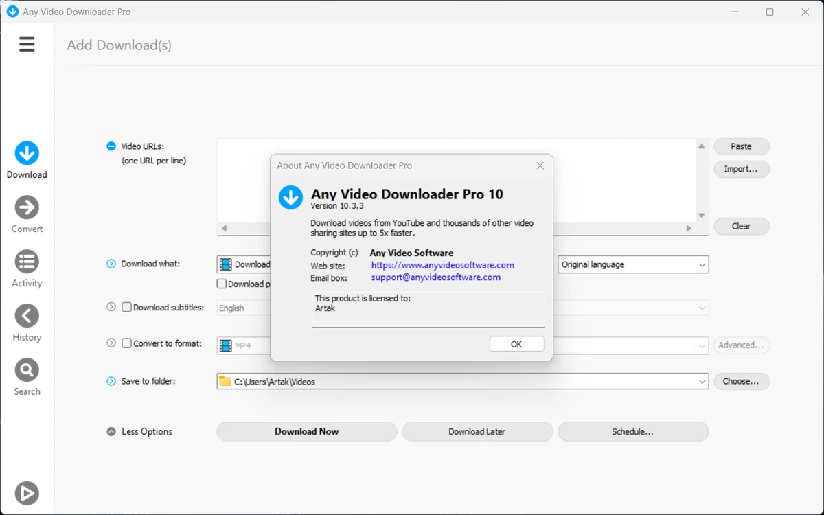 Загрузчик видео Any Video Downloader Pro 10.3.3 — изображение 1