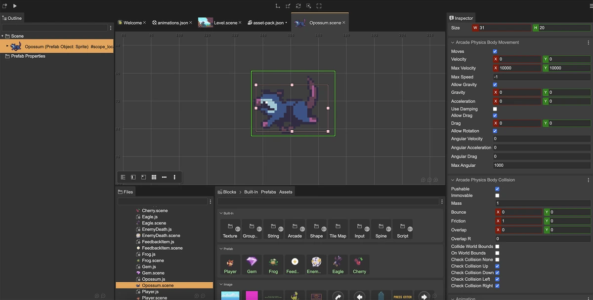 Phaser Editor 4.11.2 — изображение 1