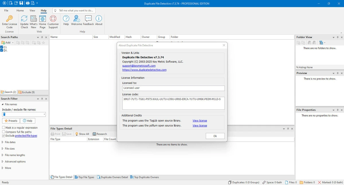 Поиск дубликатов файлов Duplicate File Detective 7.3.74.0 — изображение 1