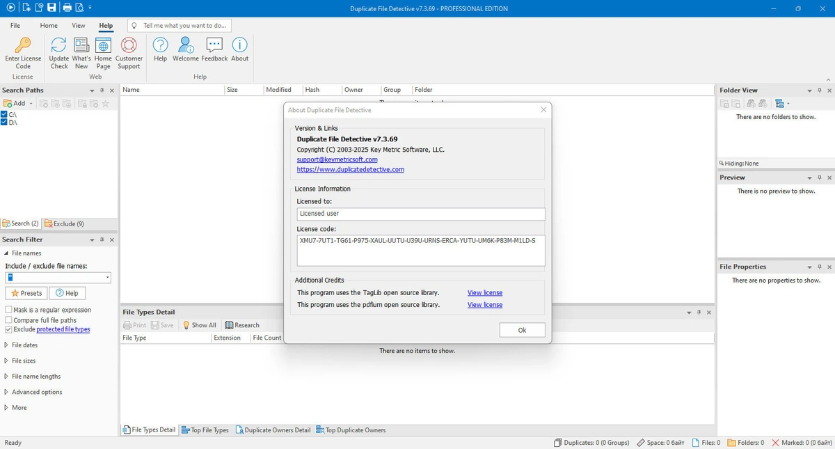 Проверка дубликатов файлов Duplicate File Detective 7.3.69.0 (x64) Professional / Enterprise / Site Edition — изображение 1