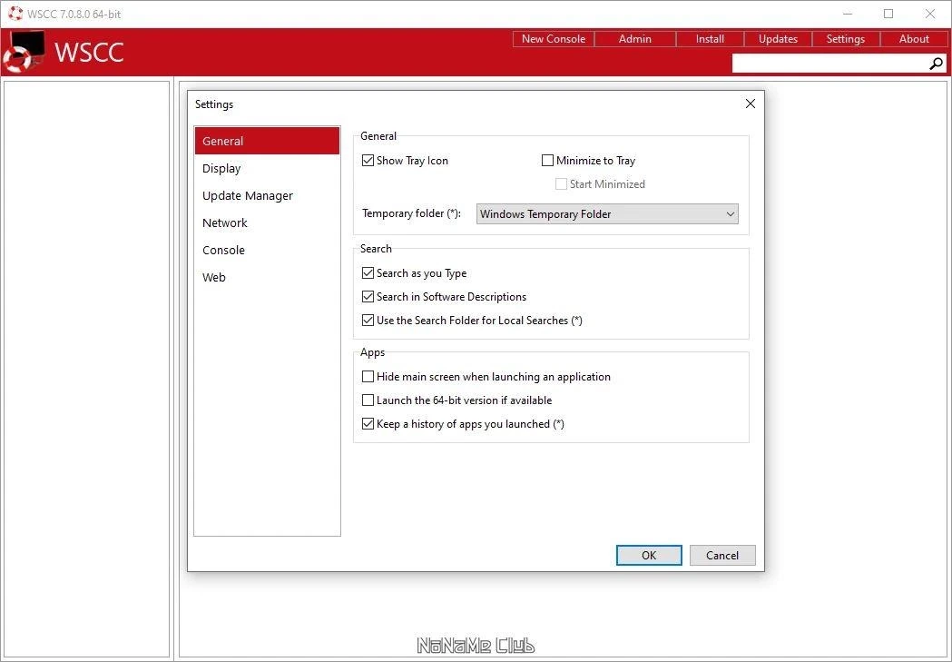 Поиск и запуск программ WSCC (Windows System Control Center) 7.0.8.0 + Portable — изображение 1