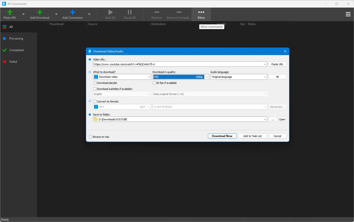 4K Downloader 6.3.0 — изображение 2