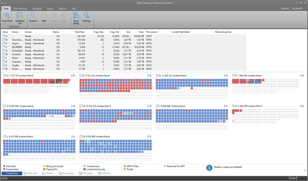 Повышение производительности жестких дисков O&O Defrag Professional 31.2 Build 26042 — изображение 2