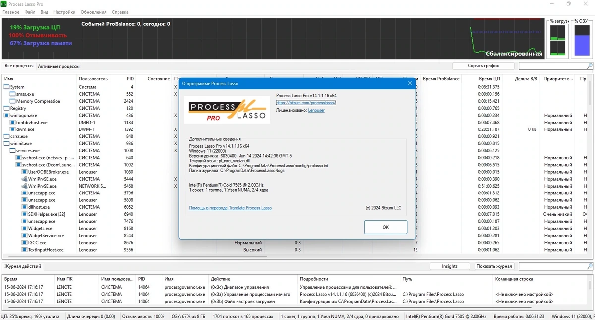 Process Lasso Pro 14.1.1.16 — изображение 2