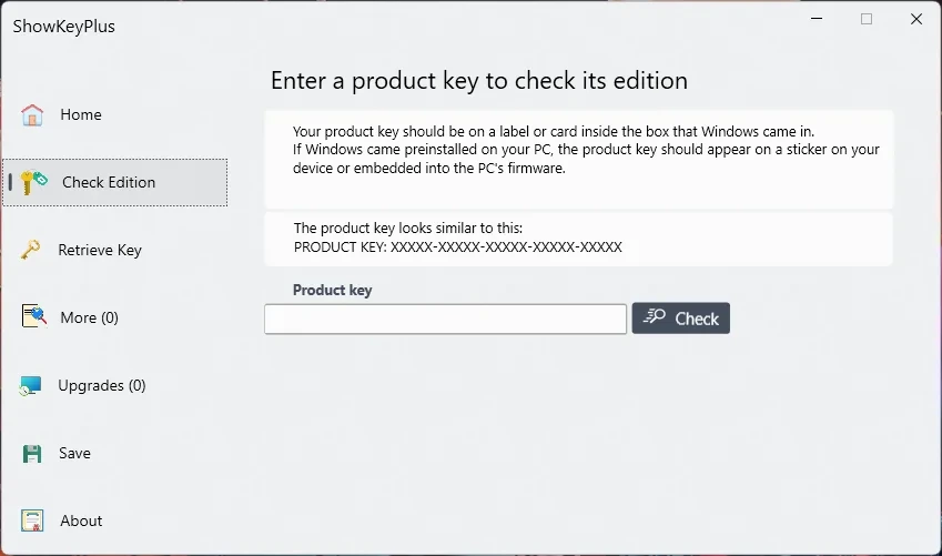 Просмотр OEM ключей Windows ShowKeyPlus 1.1.18.0 Portable — изображение 2