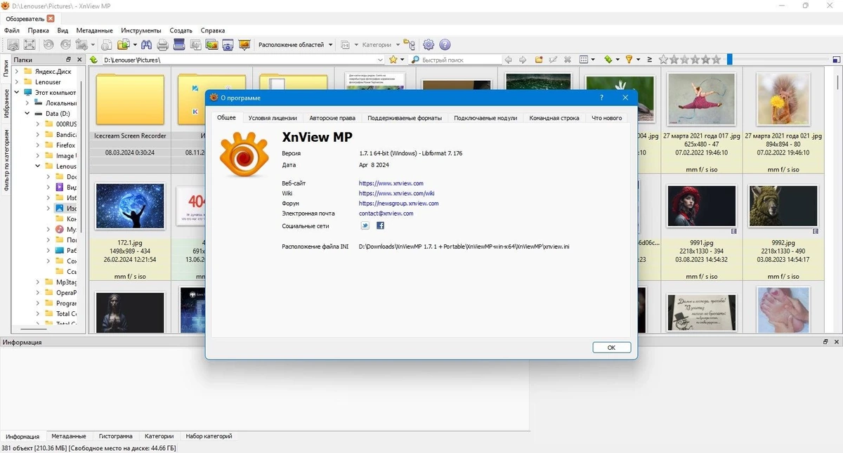 Просмотрщик изображений - XnViewMP 1.7.1 + Portable — изображение 2