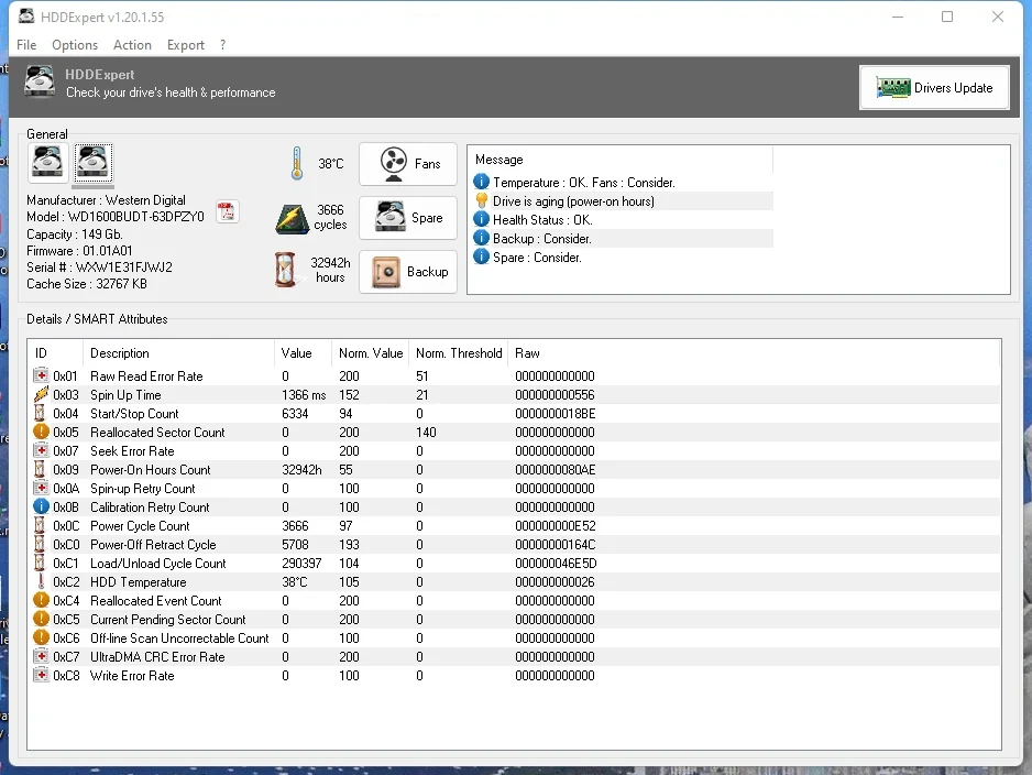 Проверка HDD HDDExpert + Portable 1.20.1.55 — изображение 2