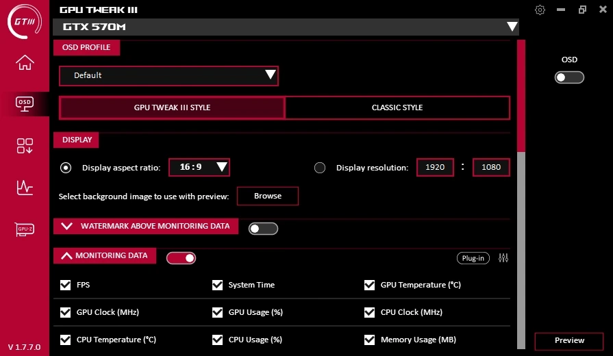 ASUS GPU Tweak III 1.7.7.0 — изображение 2