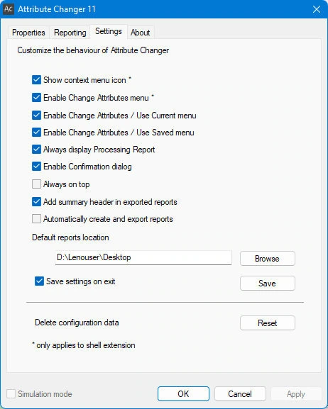 Изменение атрибутов папок и файлов Attribute Changer 11.40 + Portable — изображение 2