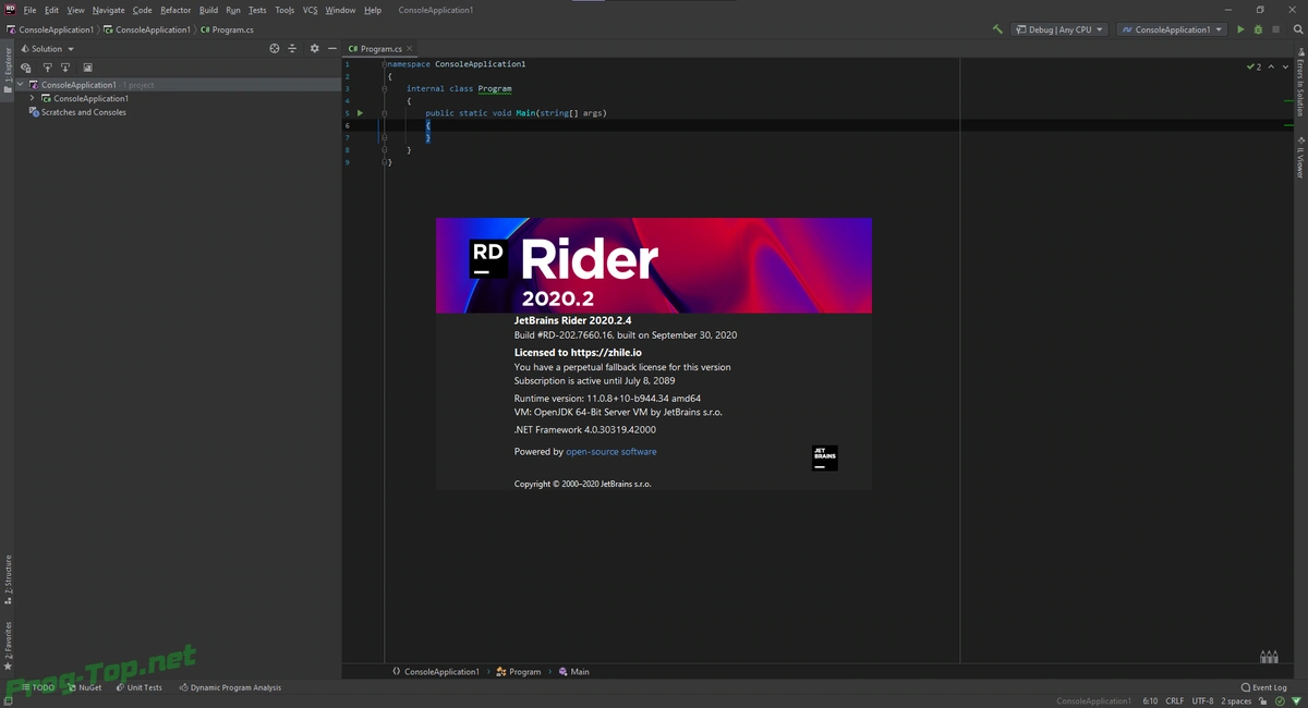Разработка приложений - JetBrains Rider 2020.2.4 — изображение 2