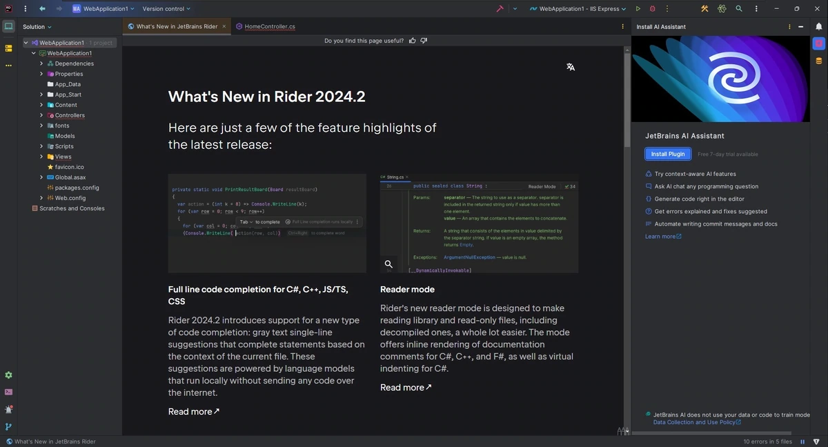Разработка приложений JetBrains Rider 2024.2.5 Repack by Sitego — изображение 2